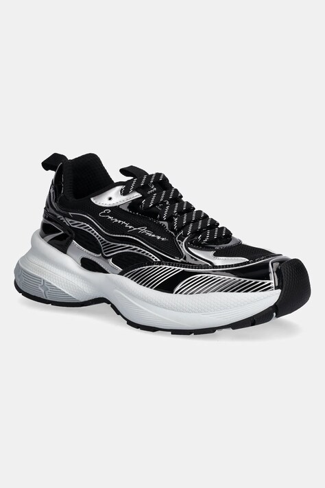 Emporio Armani sneakersy damskie kolor czarny EW003056 AF19766 MC372