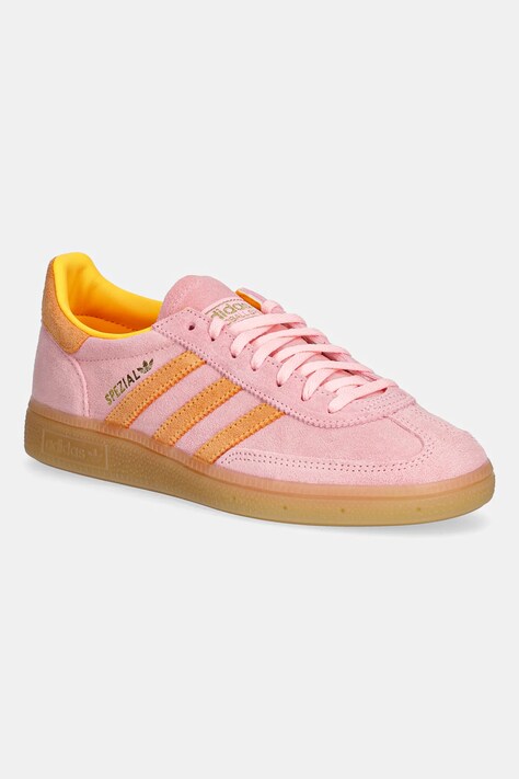 Semišové tenisky adidas Originals Handball Spezial dámské, růžová barva, JR3606