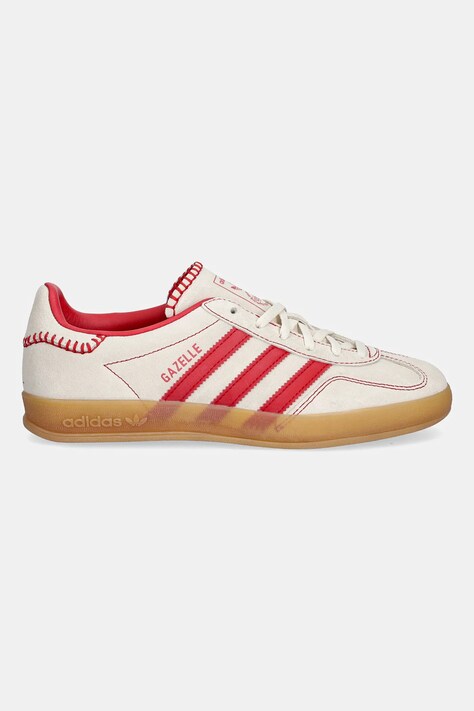 Замшеві кросівки adidas Originals Gazelle Indoor — AW25-OBD0ZM, бежевий — фото 2