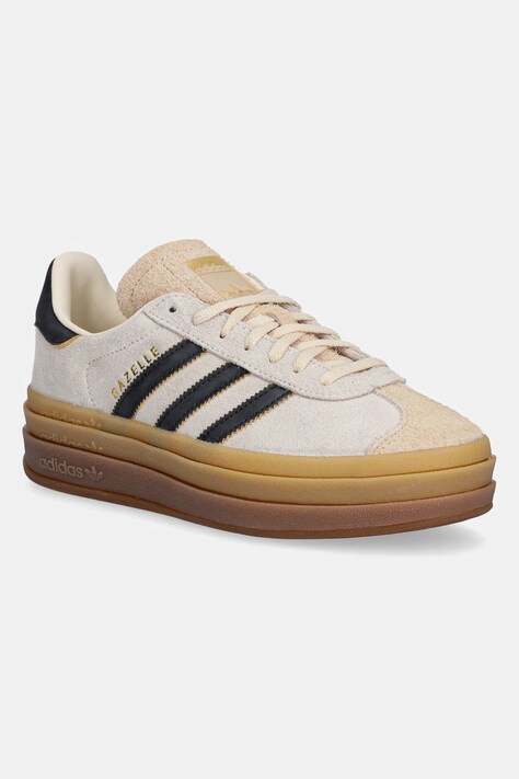 Σουέτ αθλητικά παπούτσια adidas Originals Gazelle Bold χρώμα: μπεζ, JS3892