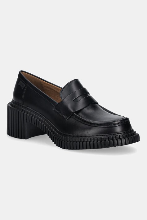 Camper pantofi de piele Pix London culoarea negru, cu toc drept, K201811-001
