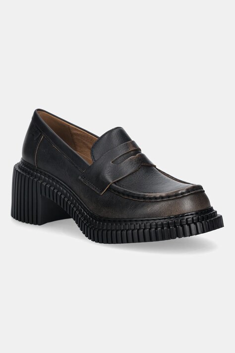 Camper pantofi de piele Pix London culoarea maro, cu toc drept, K201811-004