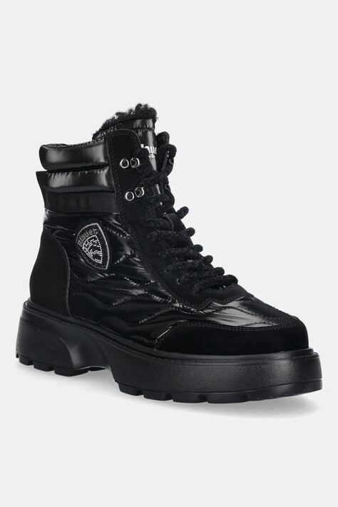 Blauer workery BLANCA damskie kolor czarny na platformie lekko ocieplone F5BLANCA03/NYP