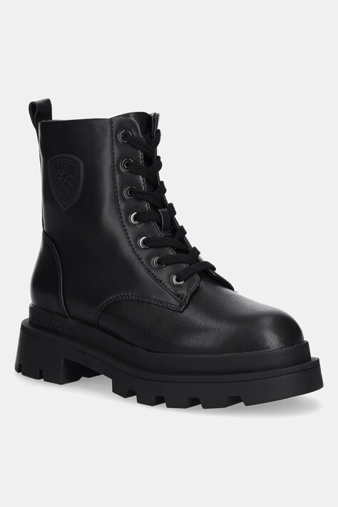 Blauer workery KIMMEL damskie kolor czarny na płaskim obcasie F5KIMMEL04/LEP