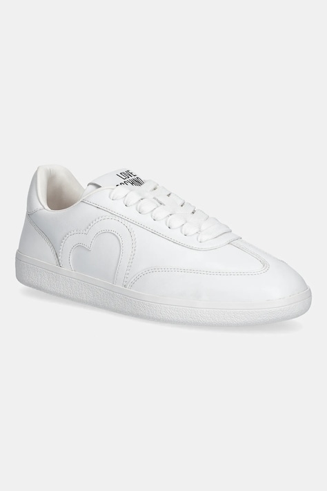 Шкіряні кросівки Love Moschino колір білий JA15112G1NIA0100