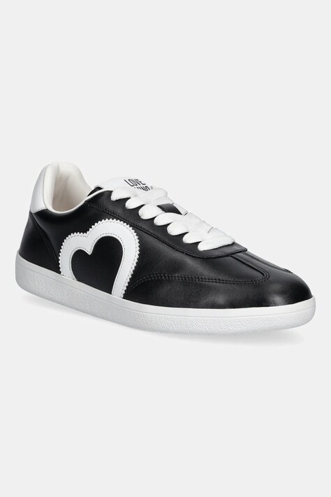 Love Moschino sneakersy skórzane damskie kolor czarny JA15112G1NIA100A