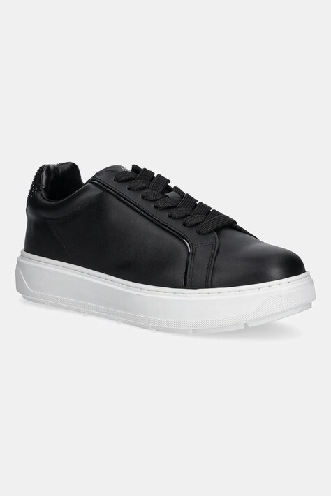Love Moschino sneakersy skórzane damskie kolor czarny JA15184G1NIAC00A