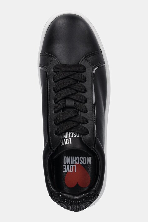 Шкіряні кросівки Love Moschino — AW25-OBD15E, чорний — фото 4