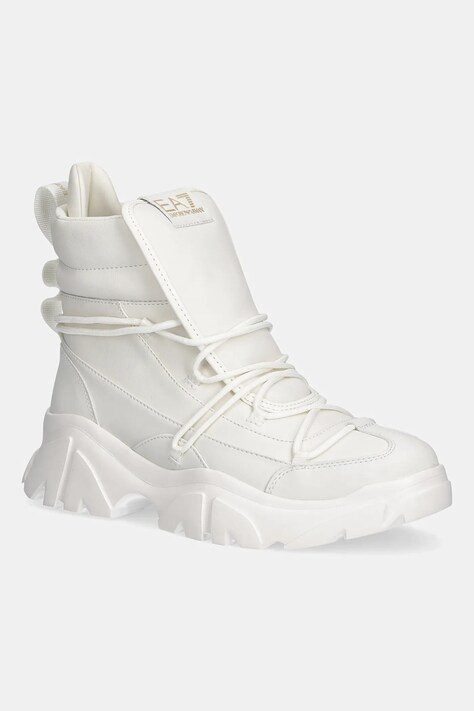 EA7 Emporio Armani buty damskie kolor beżowy na platformie AF18611.7X000335