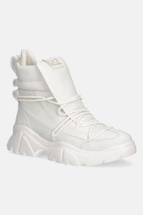 Topánky EA7 Emporio Armani béžová farba, na platforme, AF18611.7X000335