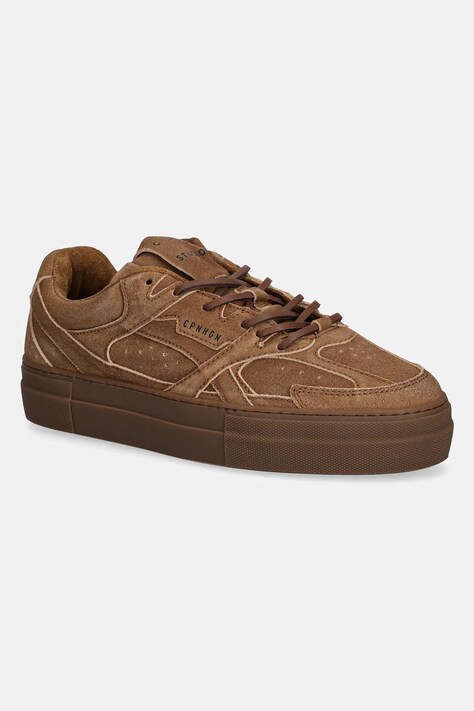 Copenhagen sneakers din piele întoarsă culoarea maro, CPH65 brown
