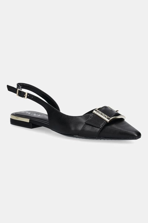 Δερμάτινες μπαλαρίνες Dkny Clemma χρώμα: μαύρο, K3590639
