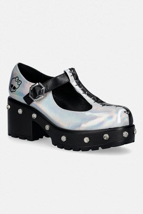 Γόβες Koi Footwear x Monster High Sai Mary Jane χρώμα: ασημί, ND35M