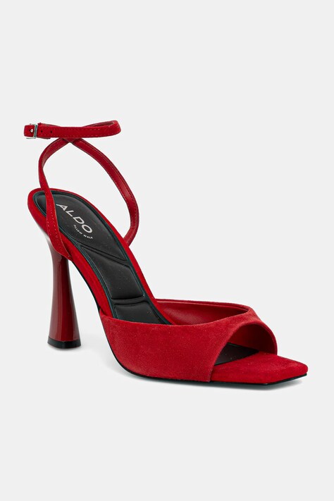 Aldo sandały zamszowe VALENTYNA kolor czerwony 14145895