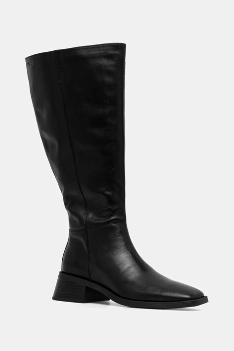 Vagabond Shoemakers ghete de piele BLANCA culoarea negru, cu toc drept, 5417-901-20