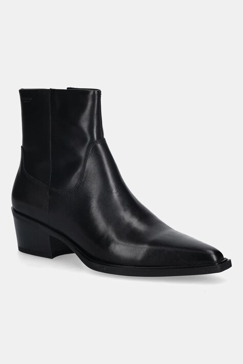 Vagabond Shoemakers botki skórzane KELSEY damskie kolor czarny na słupku 5810-101-20