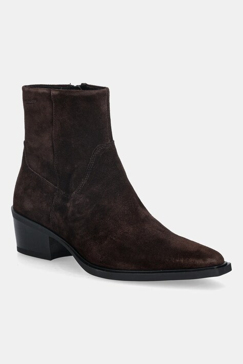 Vagabond Shoemakers botki zamszowe KELSEY damskie kolor brązowy na słupku 5810-140-31