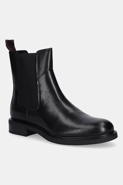 Vagabond Shoemakers sztyblety skórzane FREYA kolor czarny na płaskim obcasie 6006-101-20
