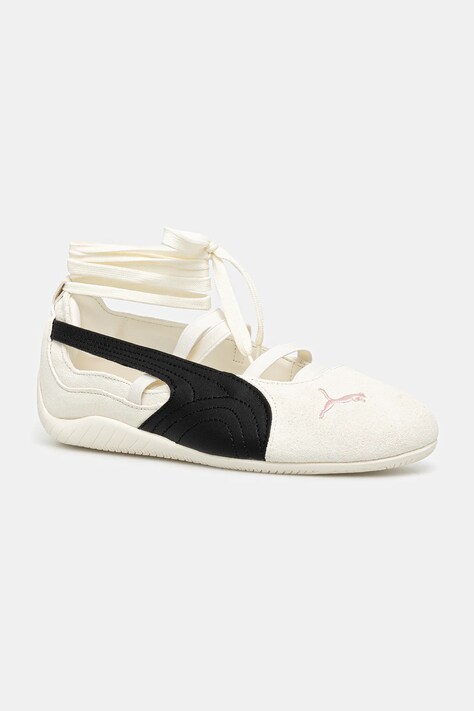 Puma baleriny skórzane Speedcat Ballet SD x ROSÉ kolor beżowy 404395