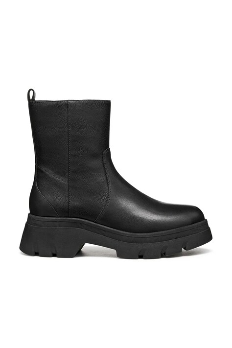 Gležnarji Geox D PLUETTE ženski, črna barva, D565MB 04654 C9999