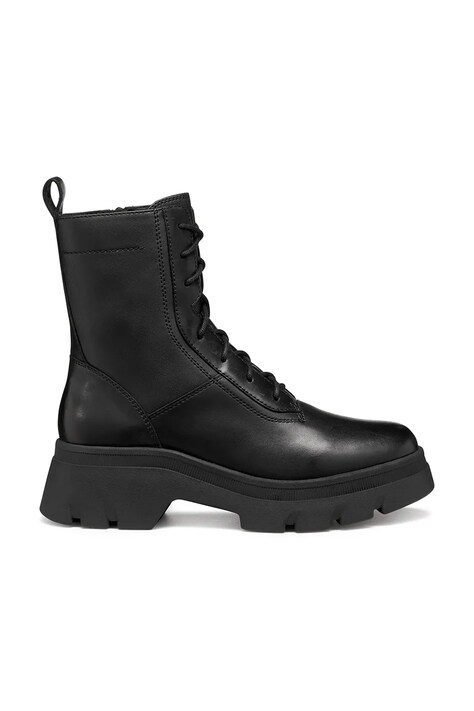 Geox botine D PLUETTE culoarea negru, cu toc plat, D565MD 043BC C9999