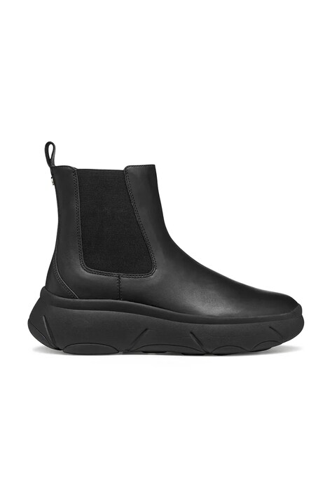 Geox sztyblety skórzane D NEBULA 2.0 X damskie kolor czarny na platformie D56NHB 00085 C9999