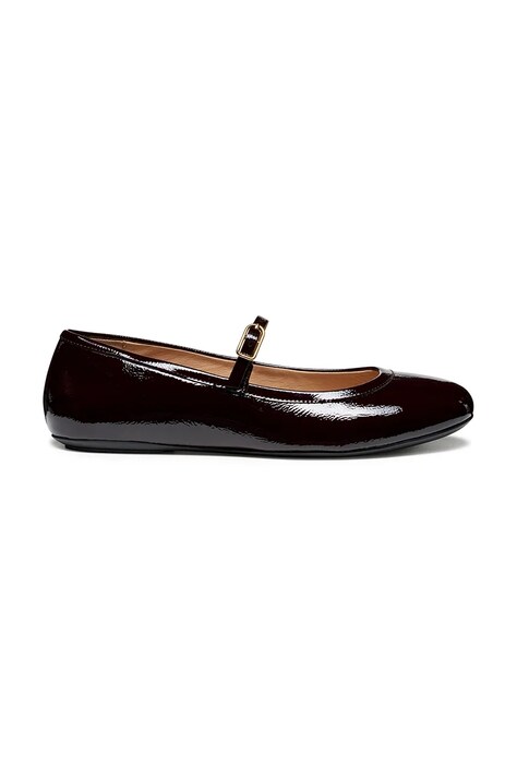 Usnjene balerinke Geox D PALMARIA bordo barva, D56MUA 00067 C7011