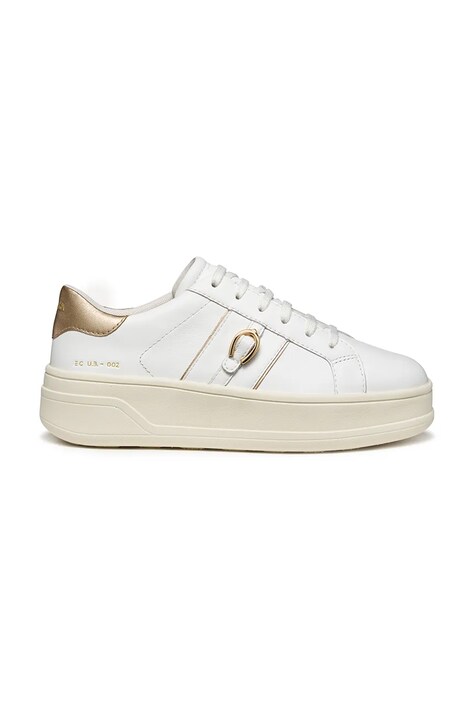 Geox sneakers din piele D SPHERICA ECUB-2 culoarea alb, D56WVB 085Y2 C1327