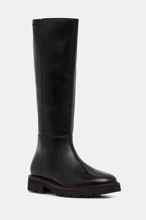 Kozačky Geox D NORIZE dámské, černá barva, na plochém podpatku, D564ZB 043KB C9999