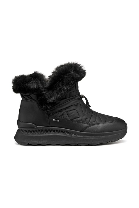 Geox botine D SPHERICA ACTIF X2 culoarea negru, cu toc plat, D46WPB 0FU85 C9999