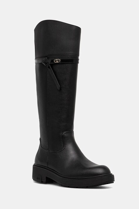 Liu Jo ghete de piele LONDON 04 culoarea negru, cu toc plat, SF5031P010222222
