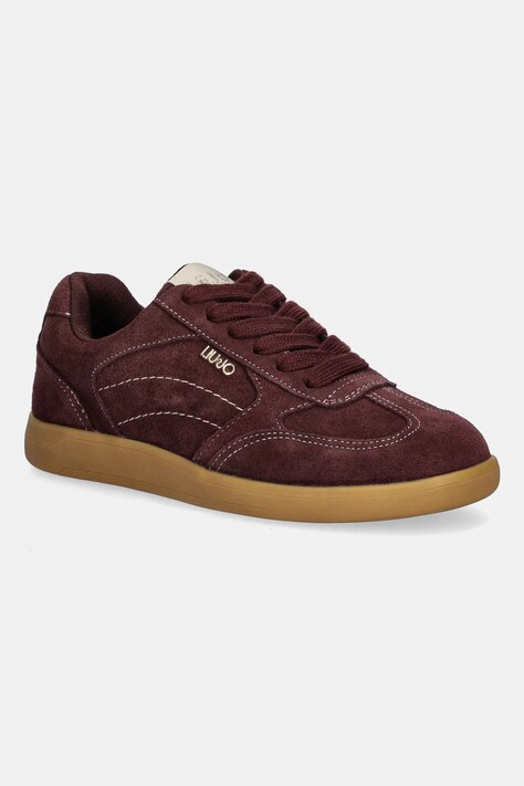Liu Jo sneakersy zamszowe CONNOR 01 damskie kolor bordowy BF5069PX002S3805