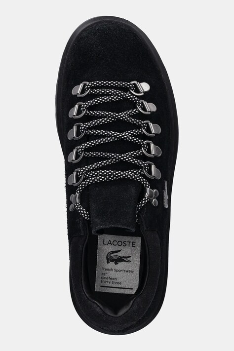 Замшеві кросівки Lacoste Baseshot Winter Sneakers — AW25-OBD1U2, темно-синій — фото 4