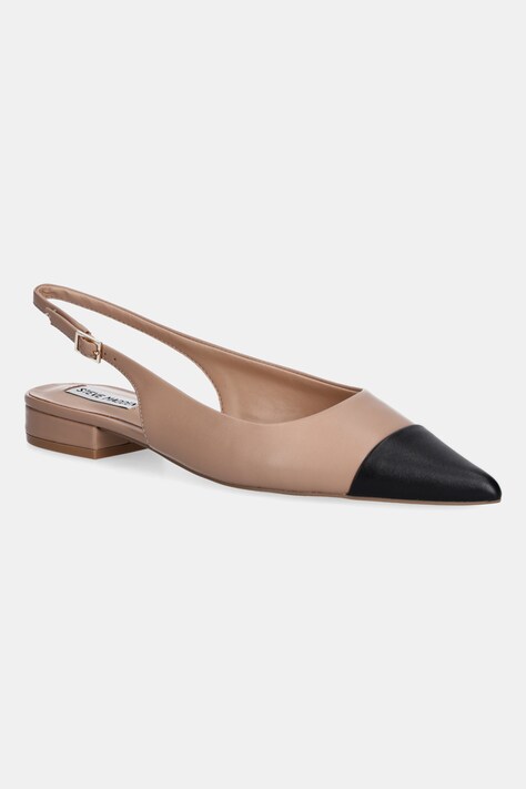 Steve Madden baleriny skórzane Rowyn kolor brązowy z odkrytą piętą 11003900