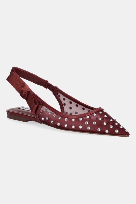 Steve Madden baleriny Olyvia-R kolor bordowy z odkrytą piętą 11003907