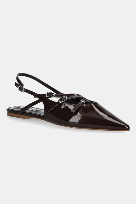 Steve Madden baleriny Cianna kolor brązowy z odkrytą piętą 11003709