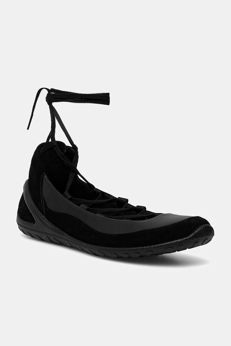 Ecco baleriny skórzane BIOM Lite Lace-Up kolor czarny 802453-51052