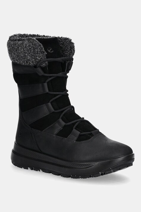 Ecco śniegowce skórzane Solice Mid Wp 200G Pl kolor czarny 420213-51052