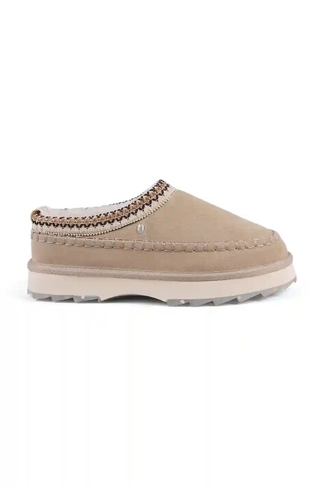 Emu Australia kapcie zamszowe Sharky Adventure Scuff kolor beżowy W13239