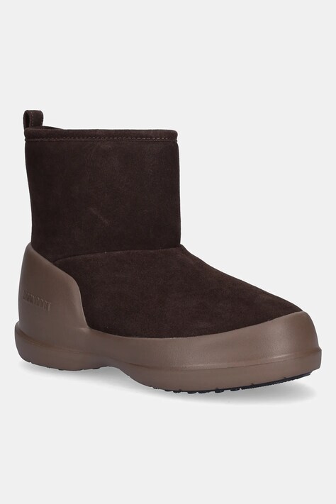 Moon Boot śniegowce zamszowe MB MEZZALUNA MID BOOT kolor brązowy 80D2500060 M010
