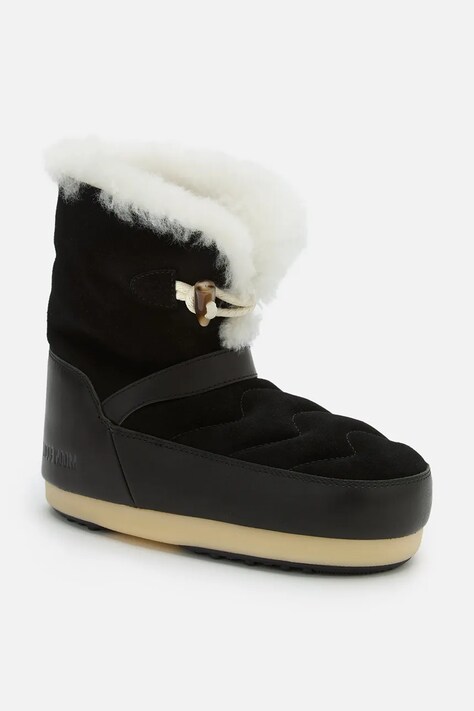 Замшеві чоботи Moon Boot MB EVX IGLOO — AW25-OBD27W, чорний — фото 2
