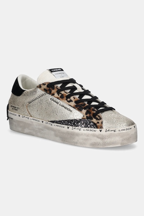 Кожаные кроссовки Crime London DISTRESSED PLATFORM цвет золотой 25071AA8