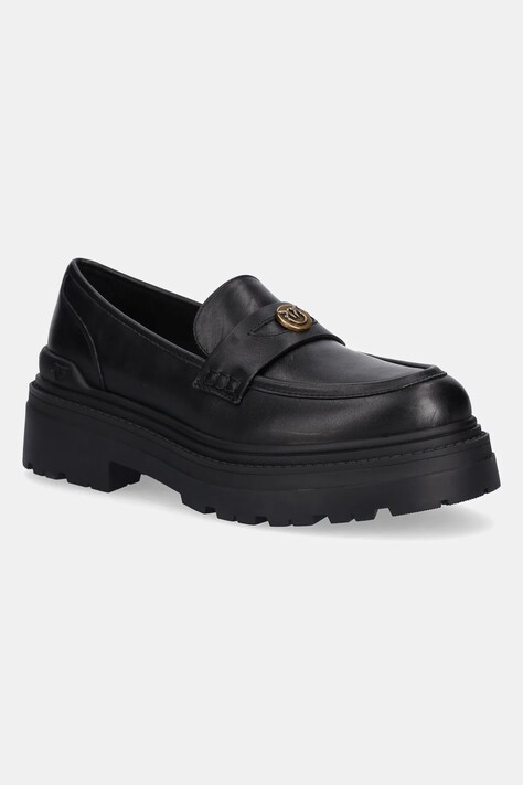 Mokasíny Pinko Mia 24 dámské, černá barva, na platformě, SD0403P001Z99