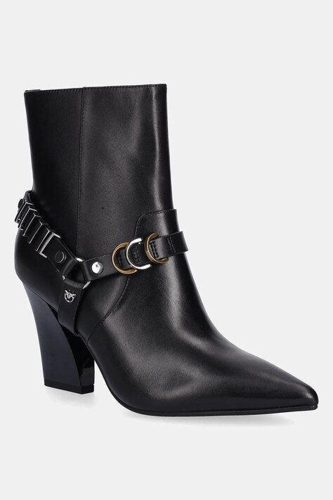 Pinko botki Viola 02 damskie kolor czarny na słupku SD0417P001Z99