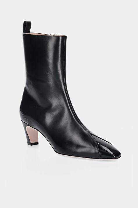 Bally botki skórzane SELISKA 55 damskie kolor czarny na słupku WB5518