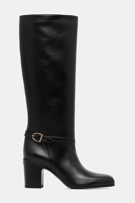 Шкіряні чоботи Bally ENILDA 75 — AW25-OBD2CD, чорний — фото 2