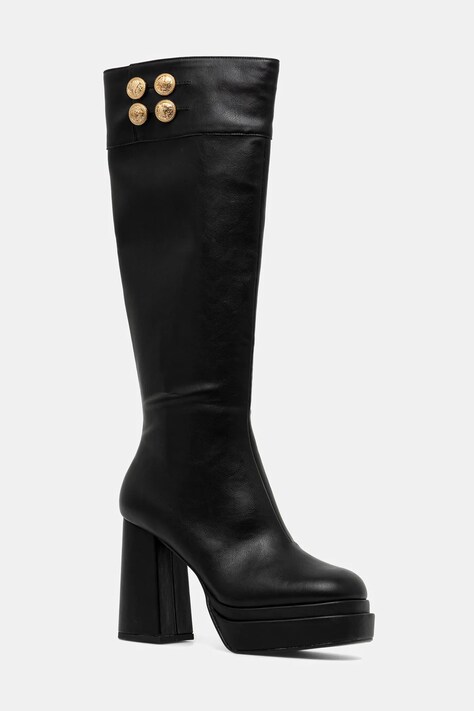 Buffalo cizme May Boot Btn culoarea negru, cu toc drept, 1220074-BLK