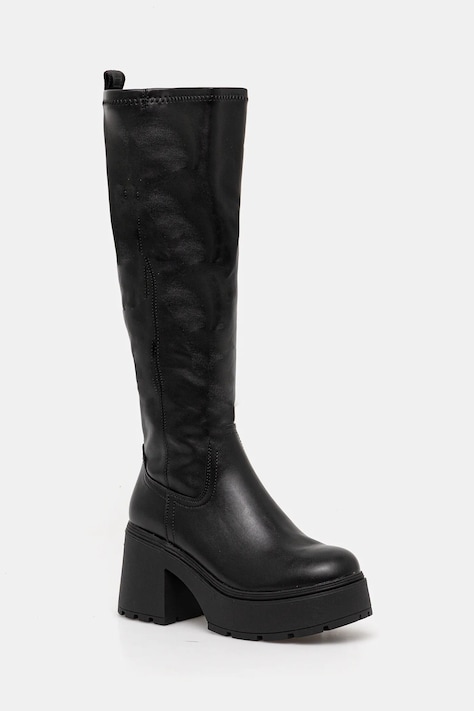 Kozačky Buffalo Mila Hi Boot dámské, černá barva, na podpatku, 1220084-BLK