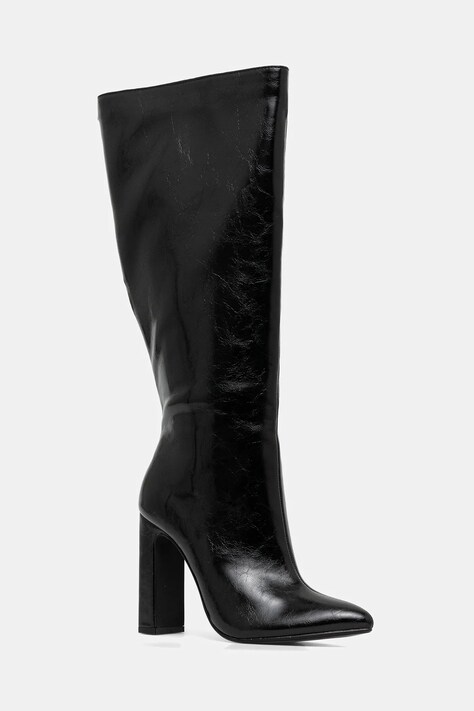 Buffalo cizme July Boot Hi culoarea negru, cu toc drept, 1292055-BLK