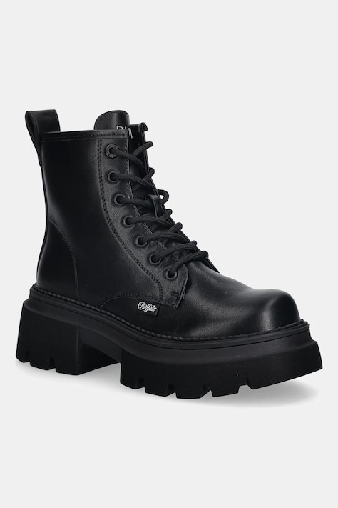 Buffalo workery Mave Lace Up damskie kolor czarny na platformie 1622616-BLK